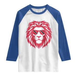Trinidad and Tobago Lion Raglan Shirt Vintage Caribbean Pride TS10 White Royal Print Your Wear
