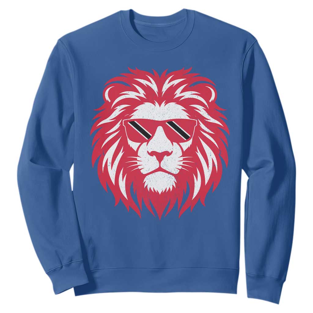 Trinidad and Tobago Lion Sweatshirt Vintage Caribbean Pride TS10 Royal Blue Print Your Wear