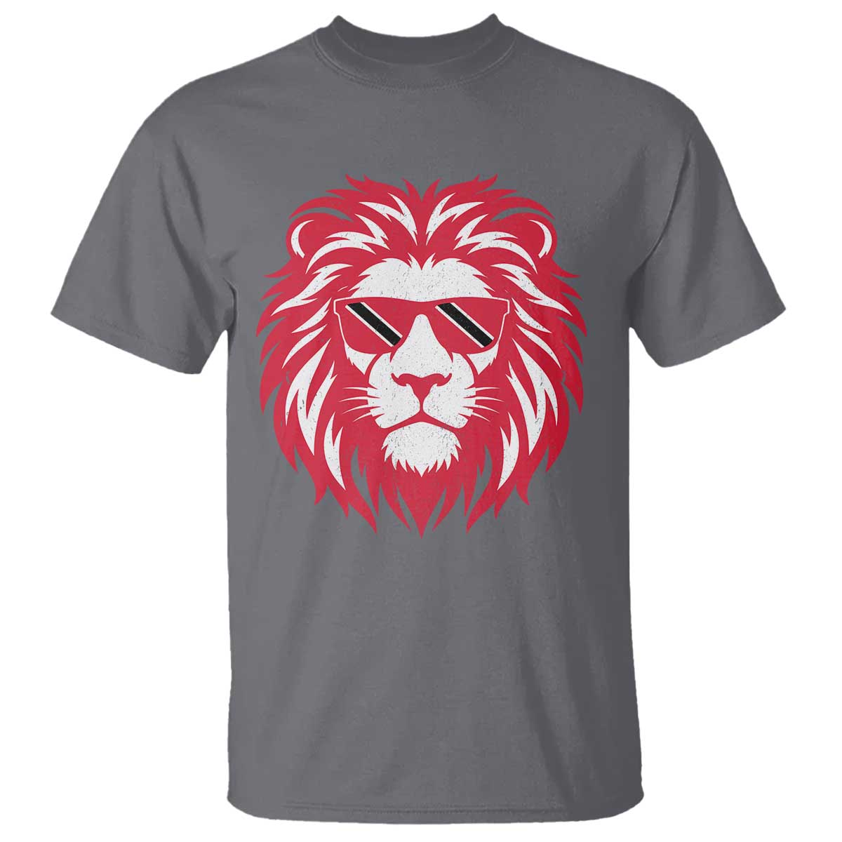 Trinidad and Tobago Lion T Shirt Vintage Caribbean Pride TS10 Charcoal Print Your Wear