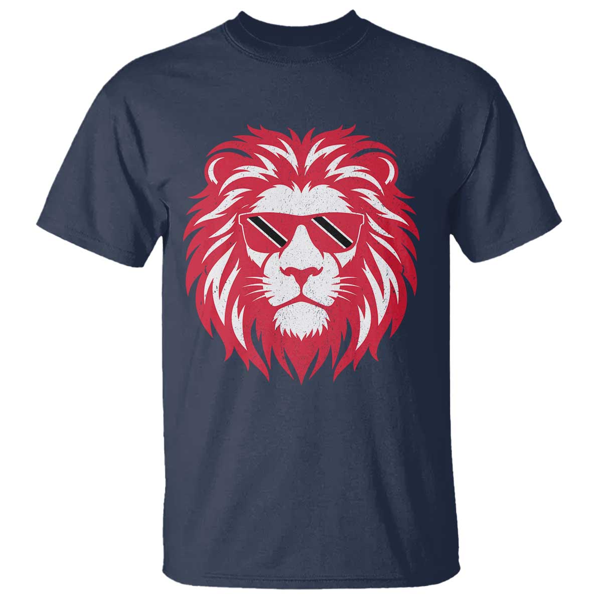 Trinidad and Tobago Lion T Shirt Vintage Caribbean Pride TS10 Navy Print Your Wear