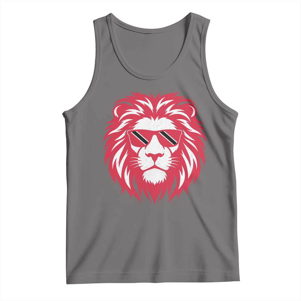 Trinidad and Tobago Lion Tank Top Vintage Caribbean Pride TS10 Deep Heather Print Your Wear