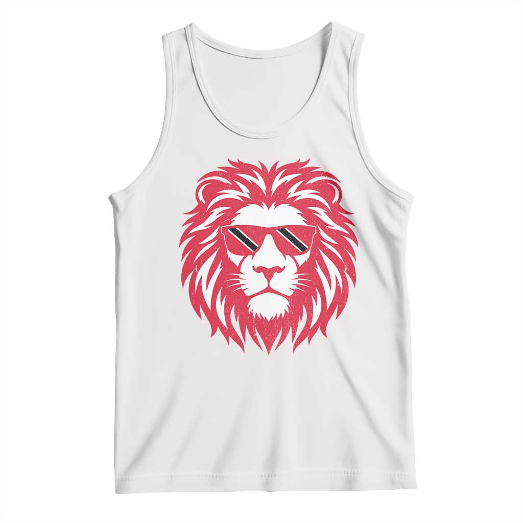 Trinidad and Tobago Lion Tank Top Vintage Caribbean Pride TS10 White Print Your Wear