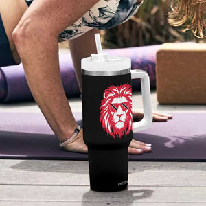 Trinidad and Tobago Lion Tumbler With Handle Vintage Caribbean Pride TS10 Print Your Wear