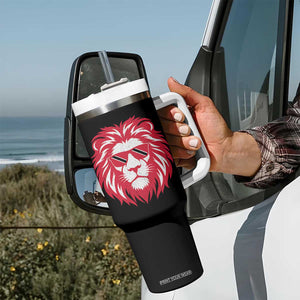 Trinidad and Tobago Lion Tumbler With Handle Vintage Caribbean Pride TS10 Print Your Wear