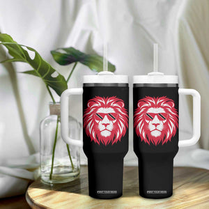 Trinidad and Tobago Lion Tumbler With Handle Vintage Caribbean Pride TS10 Print Your Wear