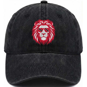 Trinidad and Tobago Lion Washed Cotton Baseball Cap Vintage Caribbean Pride TS10 Print Your Wear