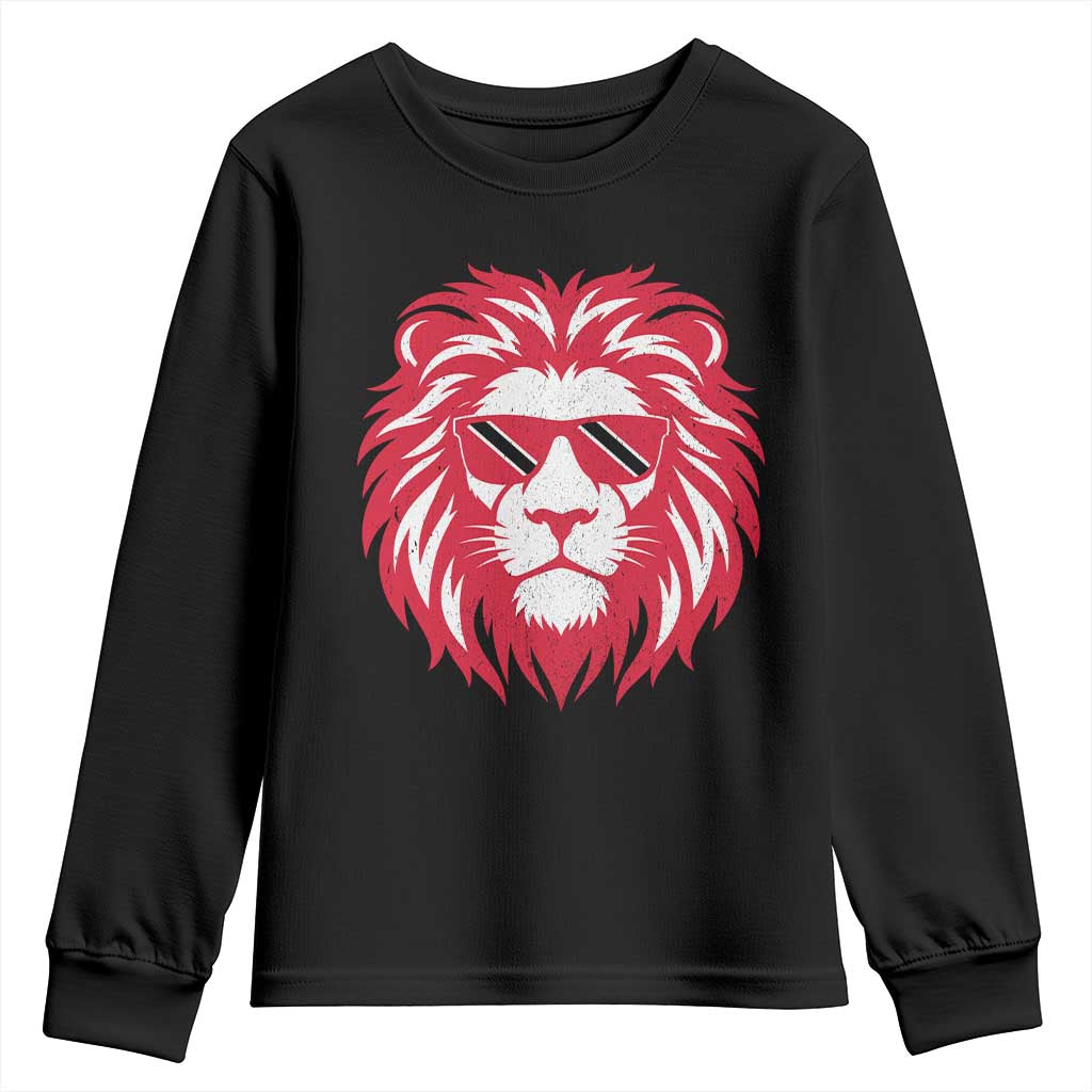 Trinidad and Tobago Lion Youth Sweatshirt Vintage Caribbean Pride TS10 Black Print Your Wear