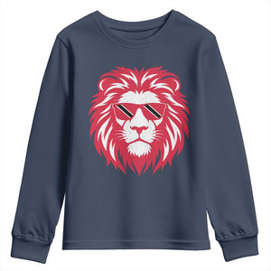 Trinidad and Tobago Lion Youth Sweatshirt Vintage Caribbean Pride TS10 Navy Print Your Wear