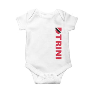 Vintage Trini Baby Onesie Trinidad and Tobago Flag Minimalist Patriotic Caribbean Pride TS10 White Print Your Wear