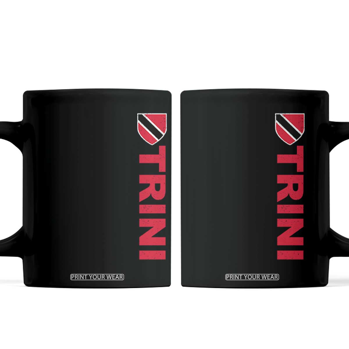 Vintage Trini Coffee Mug Trinidad and Tobago Flag Minimalist Patriotic Caribbean Pride TS10 Black Print Your Wear
