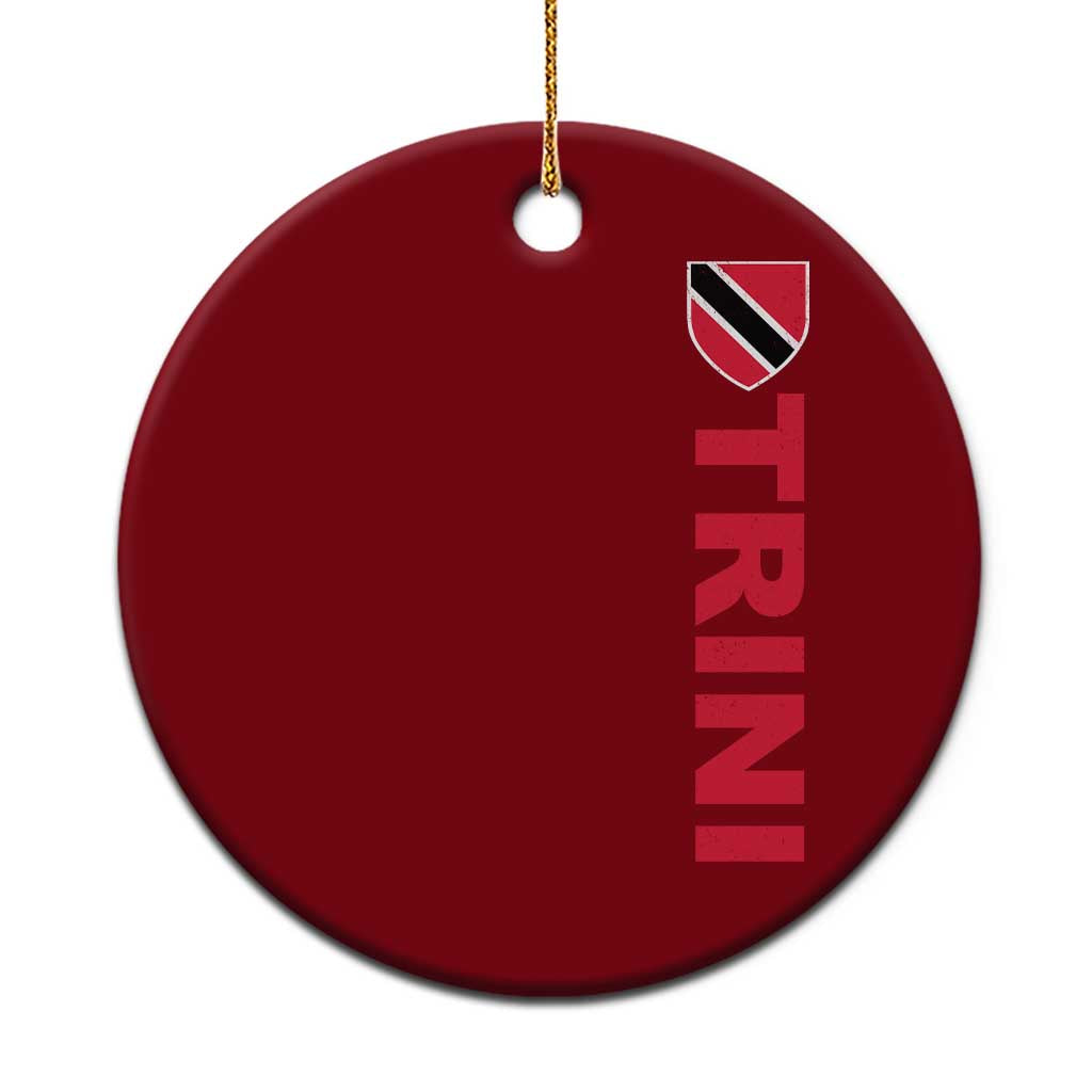 Vintage Trini Ceramic Ornament Trinidad and Tobago Flag Minimalist Patriotic Caribbean Pride TS10 1pc Red Print Your Wear