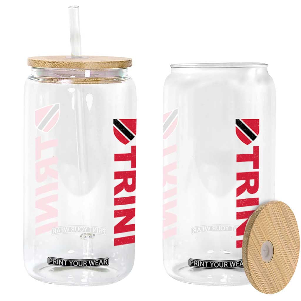 Vintage Trini Glass Can Trinidad and Tobago Flag Minimalist Patriotic Caribbean Pride TS10 Print Your Wear