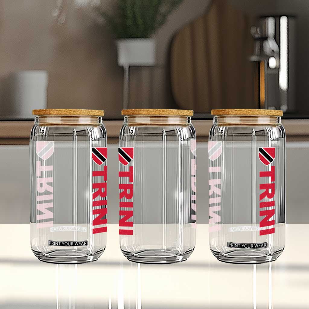 Vintage Trini Glass Can Trinidad and Tobago Flag Minimalist Patriotic Caribbean Pride TS10 Print Your Wear