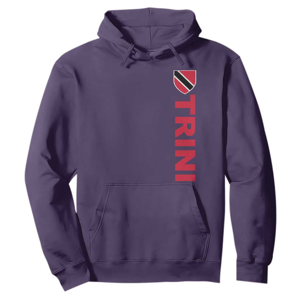 Vintage Trini Hoodie Trinidad and Tobago Flag Minimalist Patriotic Caribbean Pride TS10 S Purple Print Your Wear