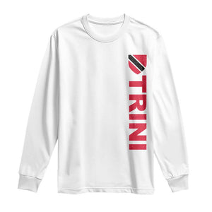 Vintage Trini Long Sleeve Shirt Trinidad and Tobago Flag Minimalist Patriotic Caribbean Pride TS10 White Print Your Wear