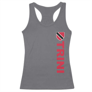 Vintage Trini Racerback Tank Top Trinidad and Tobago Flag Minimalist Patriotic Caribbean Pride TS10 Charcoal Print Your Wear