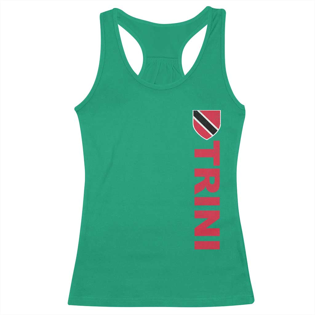 Vintage Trini Racerback Tank Top Trinidad and Tobago Flag Minimalist Patriotic Caribbean Pride TS10 Irish Green Print Your Wear