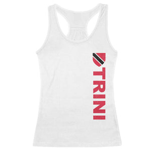 Vintage Trini Racerback Tank Top Trinidad and Tobago Flag Minimalist Patriotic Caribbean Pride TS10 White Print Your Wear