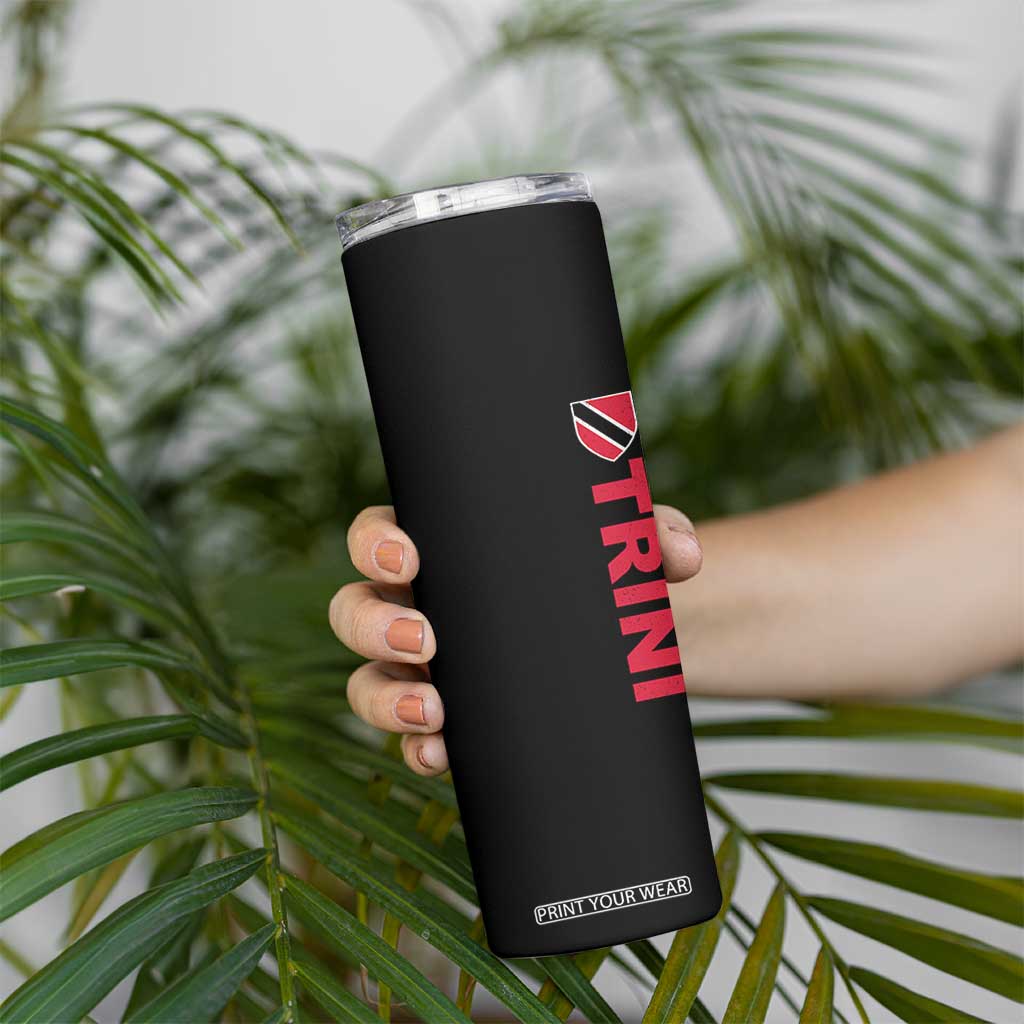 Vintage Trini Skinny Tumbler Trinidad and Tobago Flag Minimalist Patriotic Caribbean Pride TS10 Print Your Wear