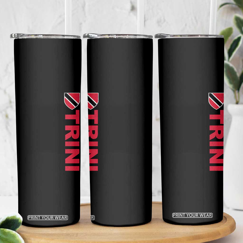 Vintage Trini Skinny Tumbler Trinidad and Tobago Flag Minimalist Patriotic Caribbean Pride TS10 Print Your Wear