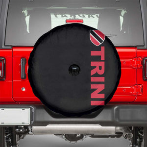 Vintage Trini Spare Tire Cover Trinidad and Tobago Flag Minimalist Patriotic Caribbean Pride TS10 Black Print Your Wear