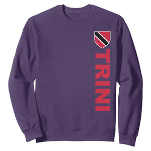 Vintage Trini Sweatshirt Trinidad and Tobago Flag Minimalist Patriotic Caribbean Pride TS10 S Purple Print Your Wear