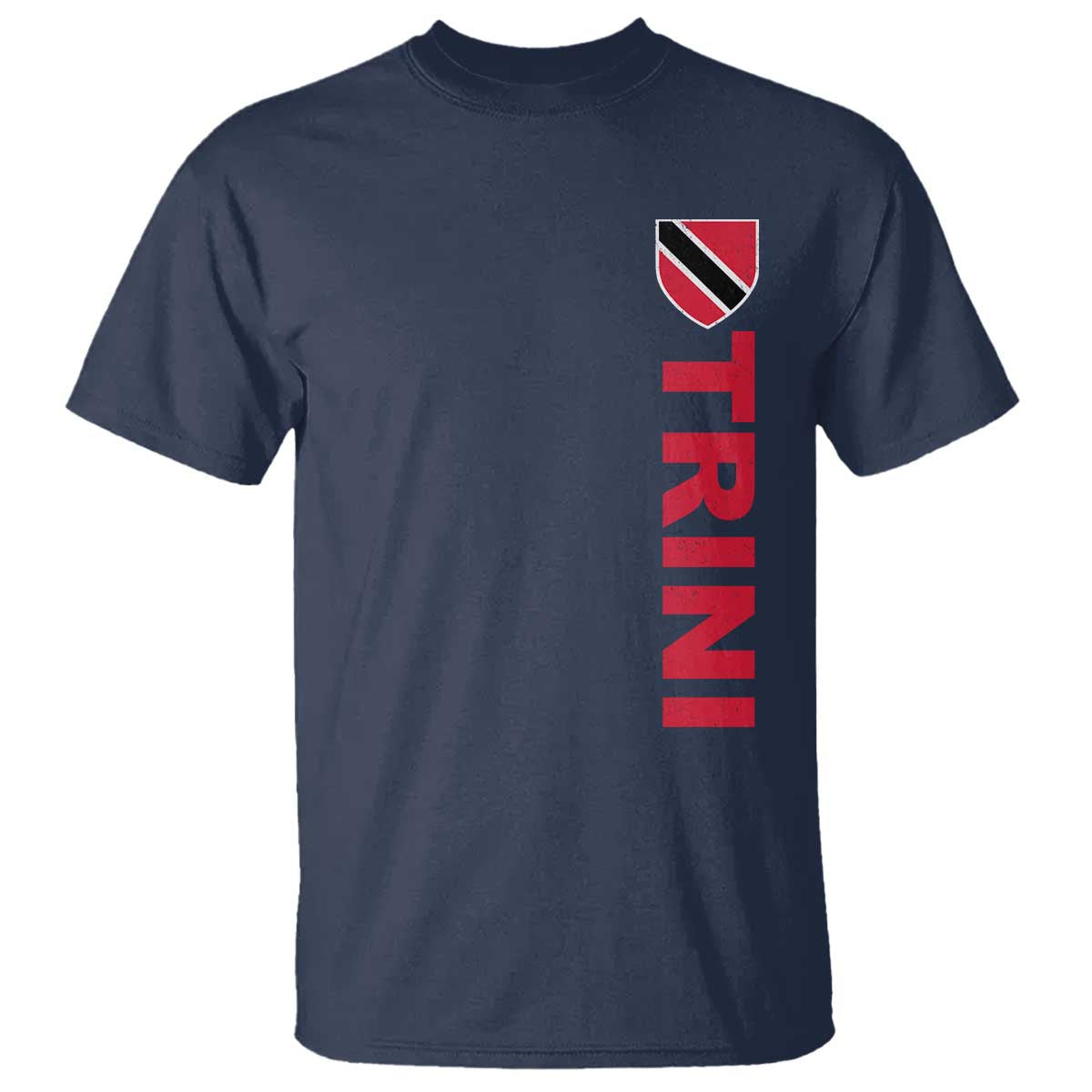 Vintage Trini T Shirt Trinidad and Tobago Flag Minimalist Patriotic Caribbean Pride TS10 Navy Print Your Wear