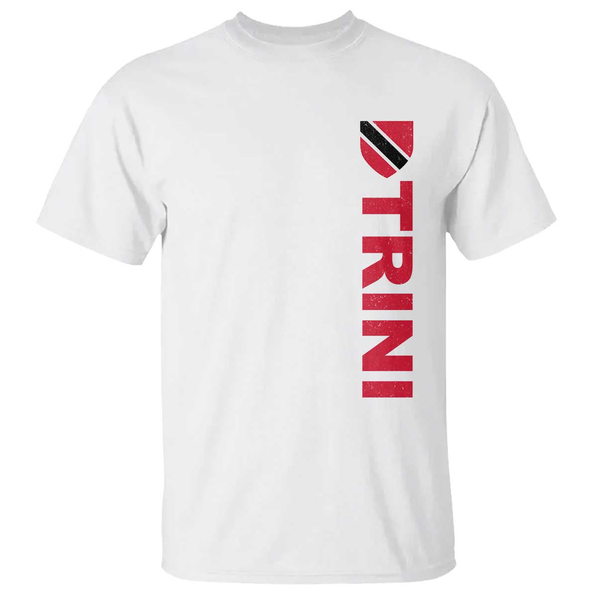 Vintage Trini T Shirt Trinidad and Tobago Flag Minimalist Patriotic Caribbean Pride TS10 White Print Your Wear