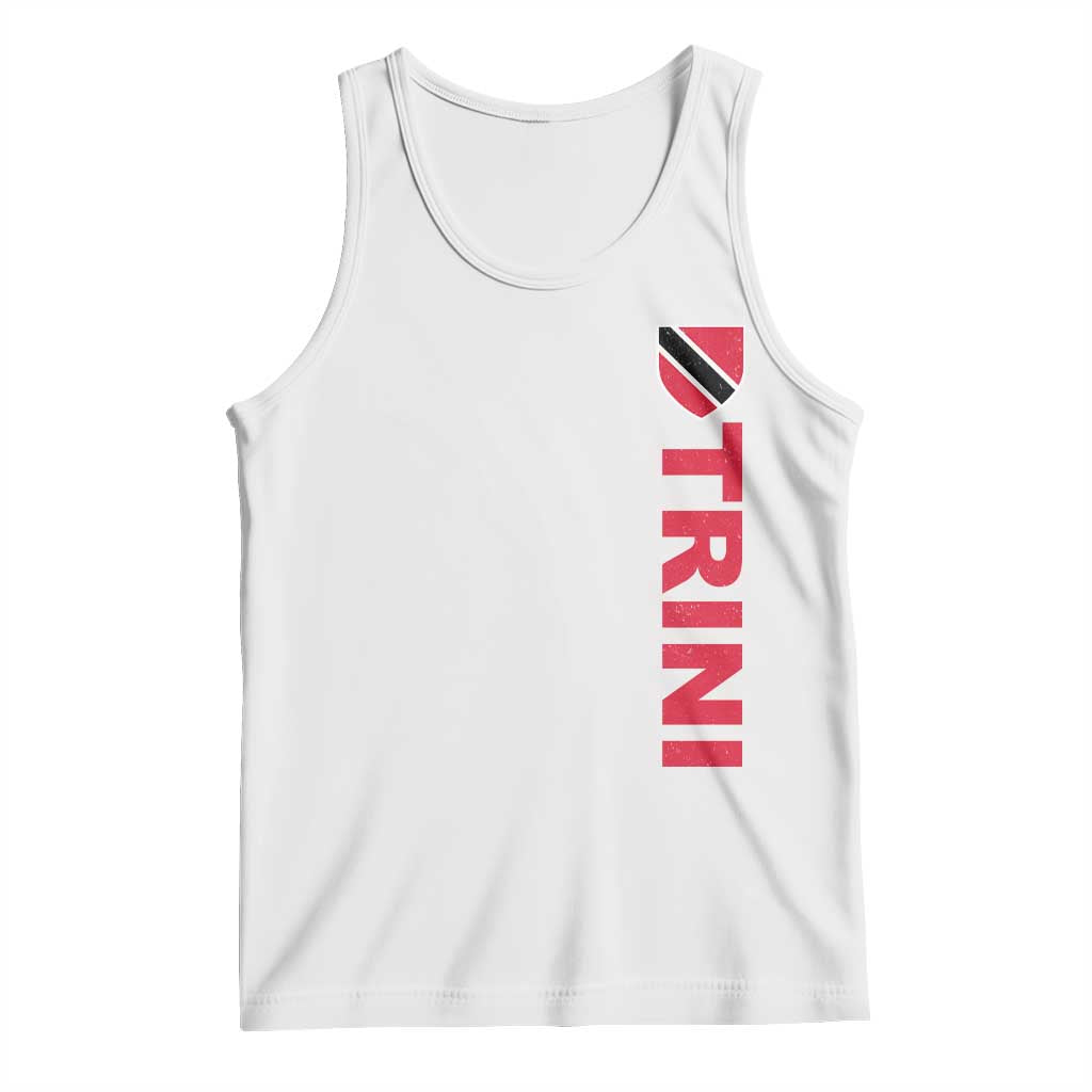 Vintage Trini Tank Top Trinidad and Tobago Flag Minimalist Patriotic Caribbean Pride TS10 White Print Your Wear