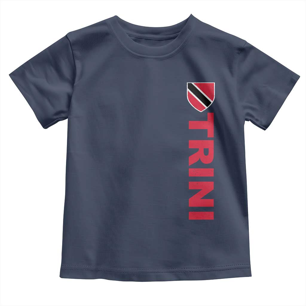 Vintage Trini Toddler T Shirt Trinidad and Tobago Flag Minimalist Patriotic Caribbean Pride TS10 Navy Print Your Wear