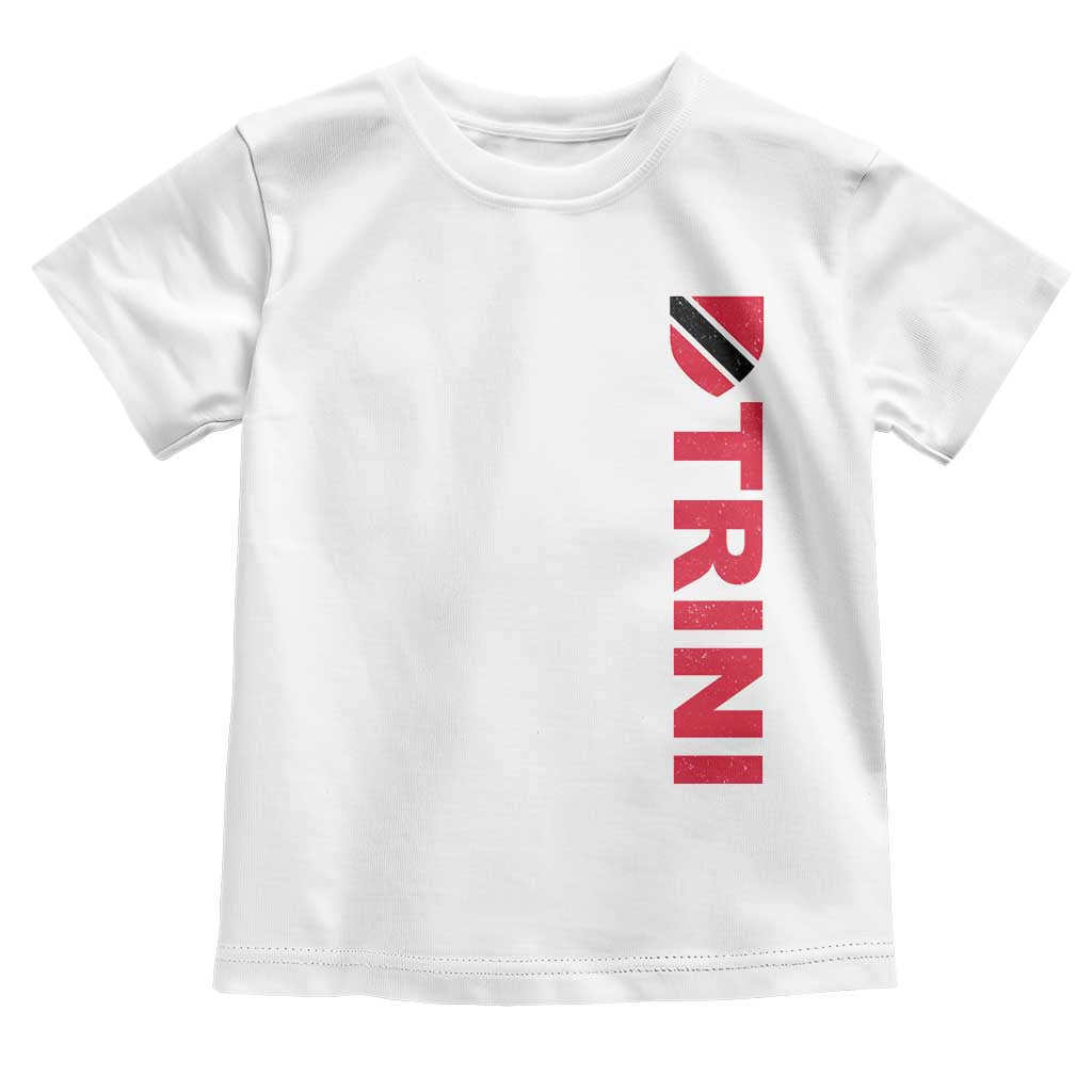 Vintage Trini Toddler T Shirt Trinidad and Tobago Flag Minimalist Patriotic Caribbean Pride TS10 White Print Your Wear