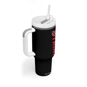 Vintage Trini Tumbler With Handle Trinidad and Tobago Flag Minimalist Patriotic Caribbean Pride TS10 Print Your Wear