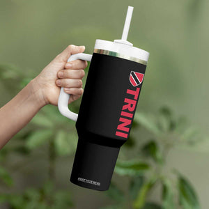 Vintage Trini Tumbler With Handle Trinidad and Tobago Flag Minimalist Patriotic Caribbean Pride TS10 Print Your Wear