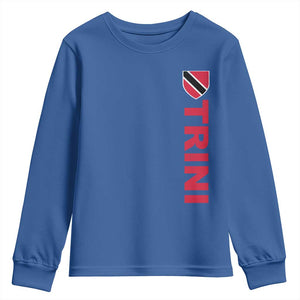 Vintage Trini Youth Sweatshirt Trinidad and Tobago Flag Minimalist Patriotic Caribbean Pride TS10 Royal Blue Print Your Wear
