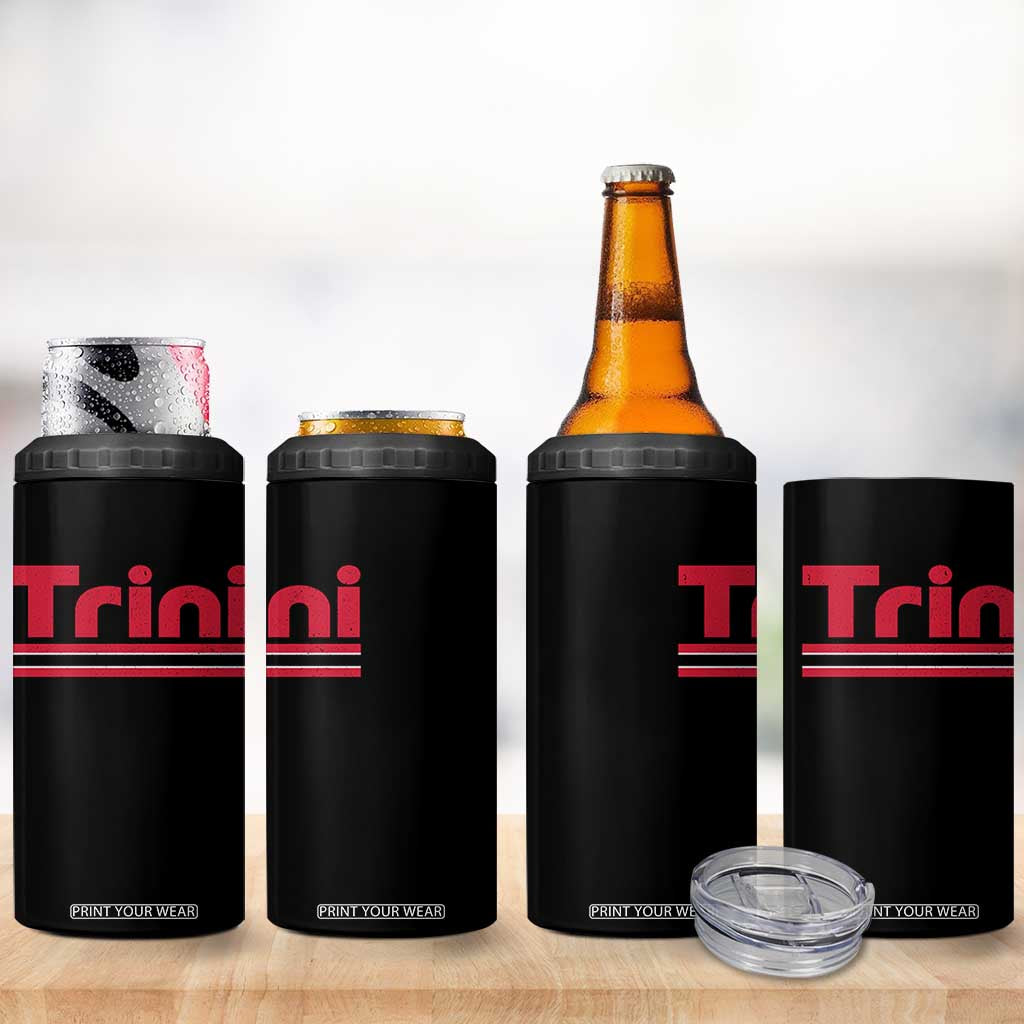 Retro Trini 4 in 1 Can Cooler Tumbler Trinidad and Tobago Flag Caribbean Pride Heritage Gift TS10 Print Your Wear