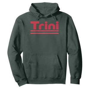 Retro Trini Hoodie Trinidad and Tobago Flag Caribbean Pride Heritage Gift TS10 Dark Forest Green Print Your Wear