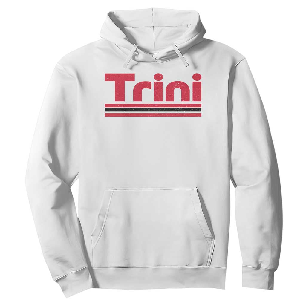 Retro Trini Hoodie Trinidad and Tobago Flag Caribbean Pride Heritage Gift TS10 White Print Your Wear
