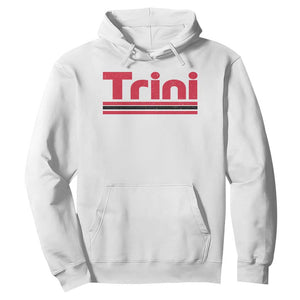 Retro Trini Hoodie Trinidad and Tobago Flag Caribbean Pride Heritage Gift TS10 White Print Your Wear