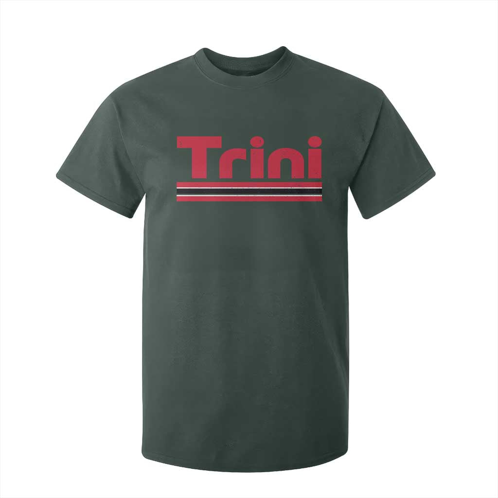 Retro Trini T Shirt For Kid Trinidad and Tobago Flag Caribbean Pride Heritage Gift TS10 Dark Forest Green Print Your Wear