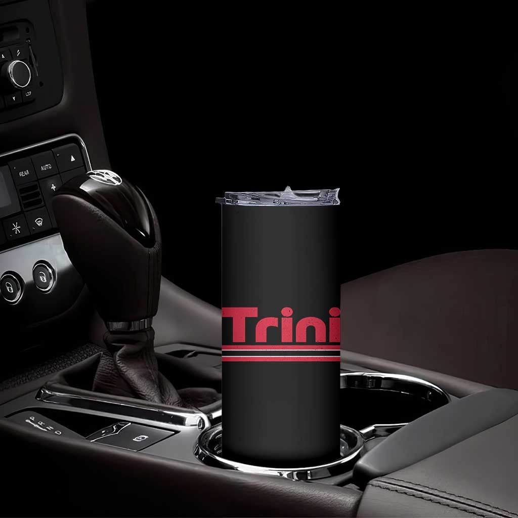 Retro Trini Skinny Tumbler Trinidad and Tobago Flag Caribbean Pride Heritage Gift TS10 Print Your Wear