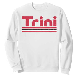 Retro Trini Sweatshirt Trinidad and Tobago Flag Caribbean Pride Heritage Gift TS10 White Print Your Wear