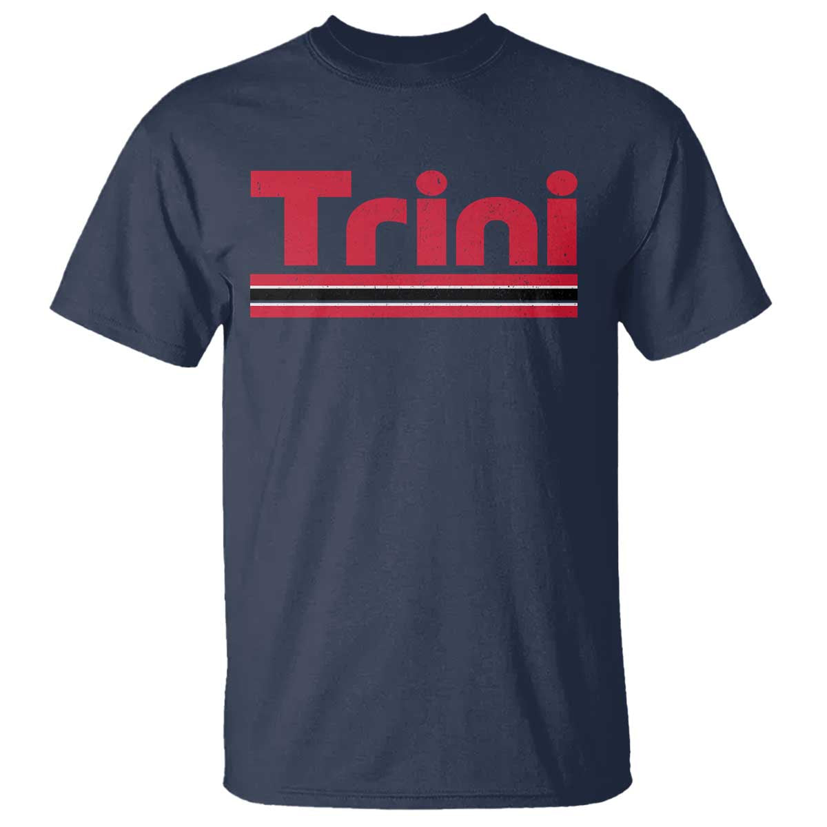 Retro Trini T Shirt Trinidad and Tobago Flag Caribbean Pride Heritage Gift TS10 Navy Print Your Wear