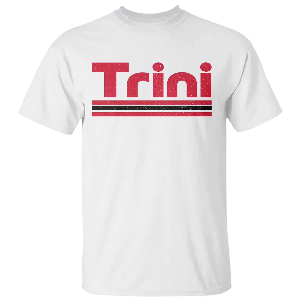 Retro Trini T Shirt Trinidad and Tobago Flag Caribbean Pride Heritage Gift TS10 White Print Your Wear