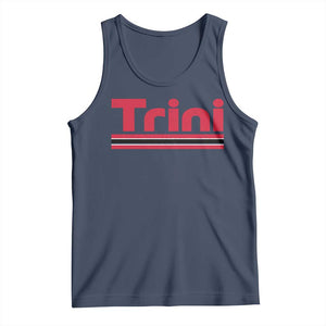 Retro Trini Tank Top Trinidad and Tobago Flag Caribbean Pride Heritage Gift TS10 Navy Print Your Wear