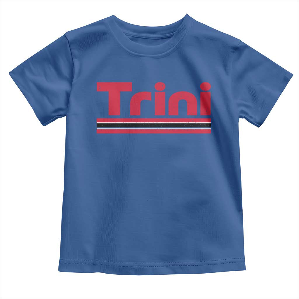 Retro Trini Toddler T Shirt Trinidad and Tobago Flag Caribbean Pride Heritage Gift TS10 Royal Blue Print Your Wear