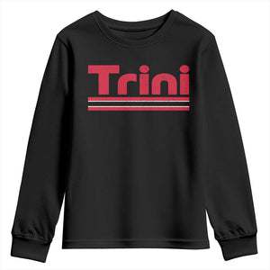 Retro Trini Youth Sweatshirt Trinidad and Tobago Flag Caribbean Pride Heritage Gift TS10 Black Print Your Wear