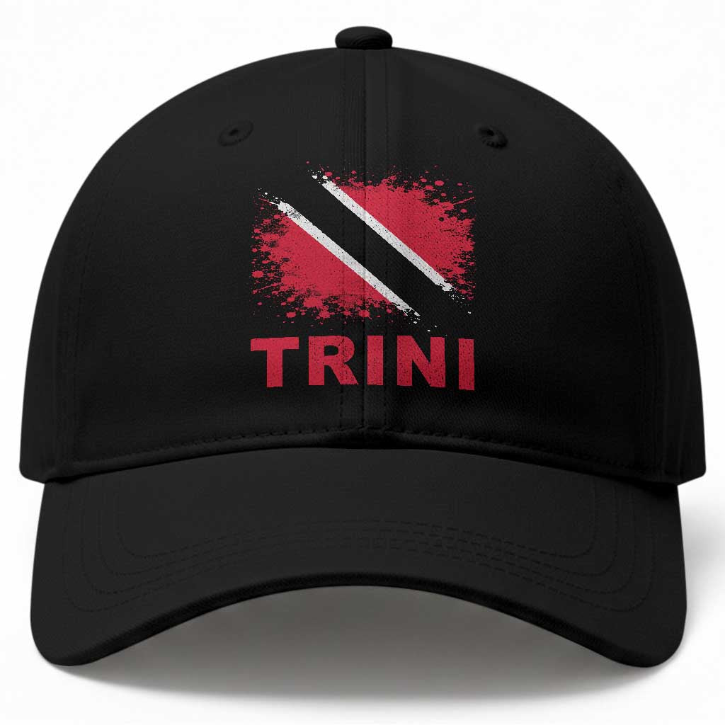 Retro Vintage Trini Baseball Cap Watercolors Sport Trinidad and Tobago Flag TS10 Print Your Wear