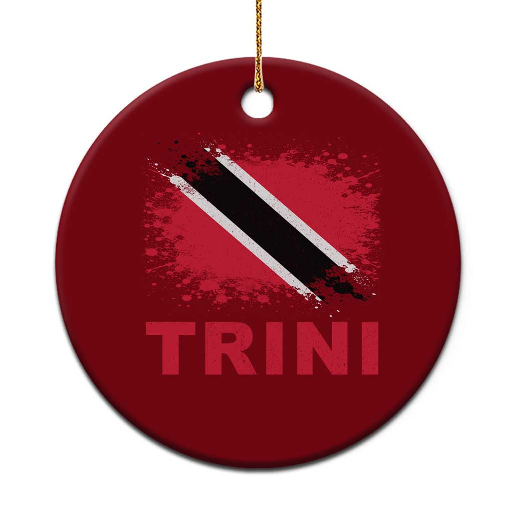 Retro Vintage Trini Ceramic Ornament Watercolors Sport Trinidad and Tobago Flag TS10 1pc Red Print Your Wear