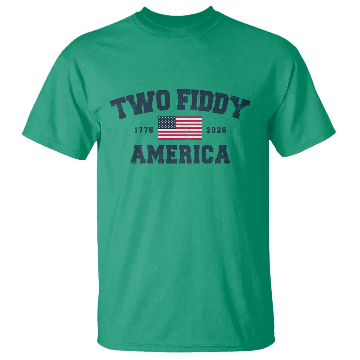 Two Fiddy USA 250th Anniversary T Shirt United States Flag July 4th 2026 1776 Patriotic Humor