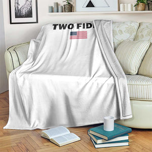 Two Fiddy American Flag Throw Blanket Funny 250th America Celebration Patriotic Graphic